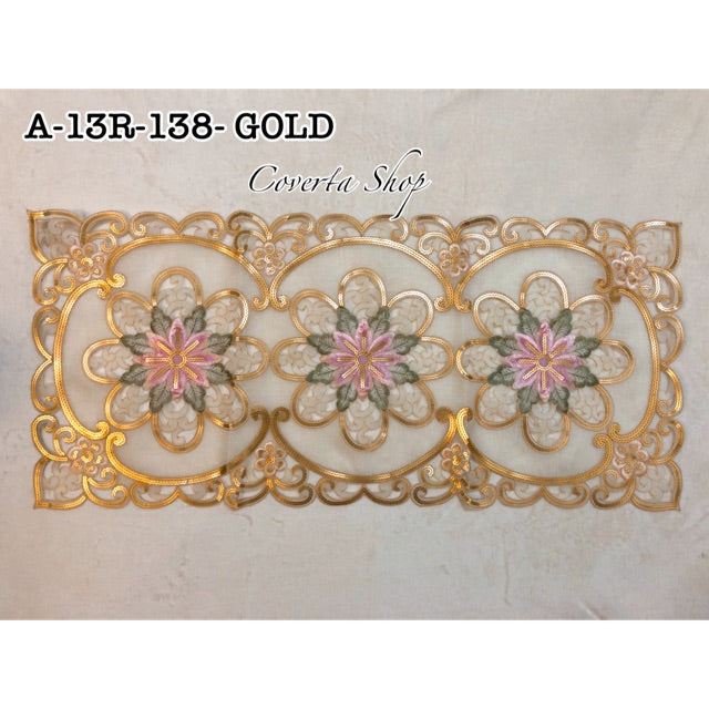Taplak Meja Tamu Kaca Segi 40x85cm (A - 13R - 138)