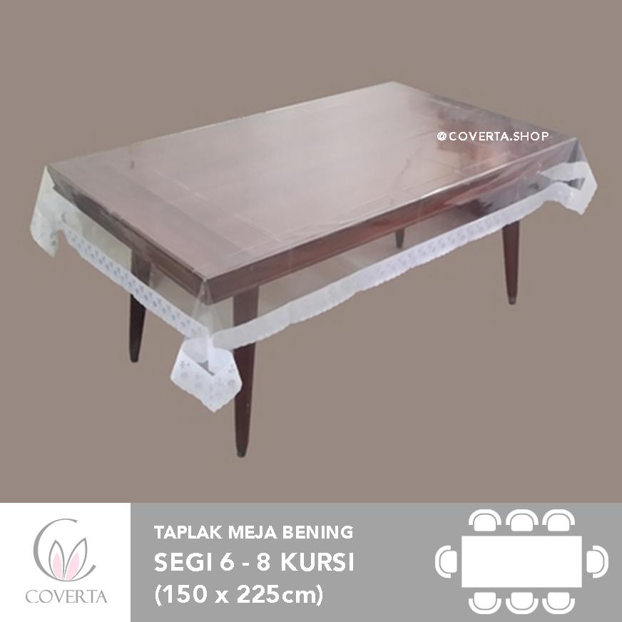 Taplak Meja Makan Waterproof Plastik Bening Transparan