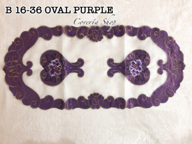 Taplak Meja Tamu Oval Aesthetic 40x85cm (Kode B16-36 Oval)