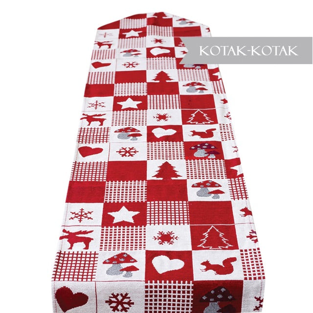 Table Runner Christmas - Taplak Meja Natal Tenun 35x175cm