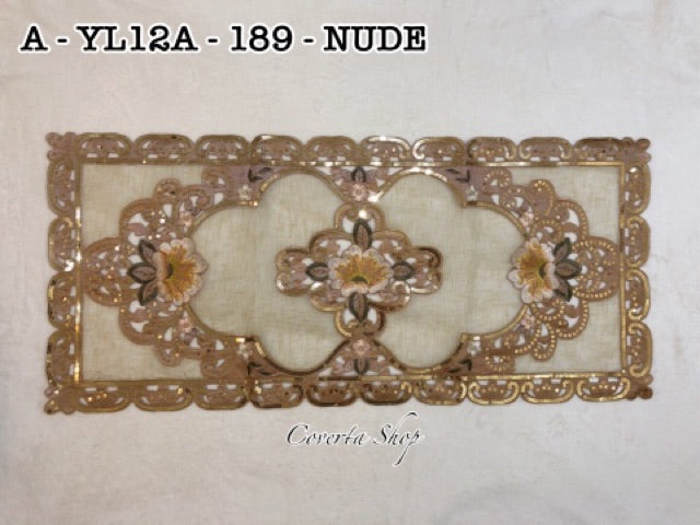 Taplak Meja Tamu Kaca Segi 40x85cm (A YL 12A - 189)