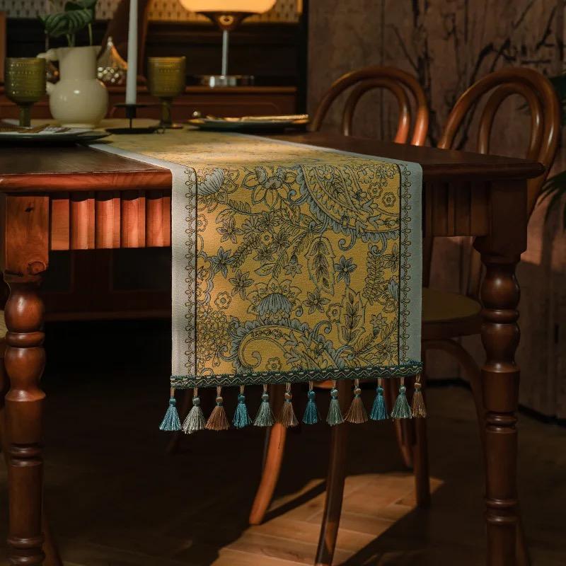 Table Runner Etnik Cotton Linen Taplak Meja Makan Panjang