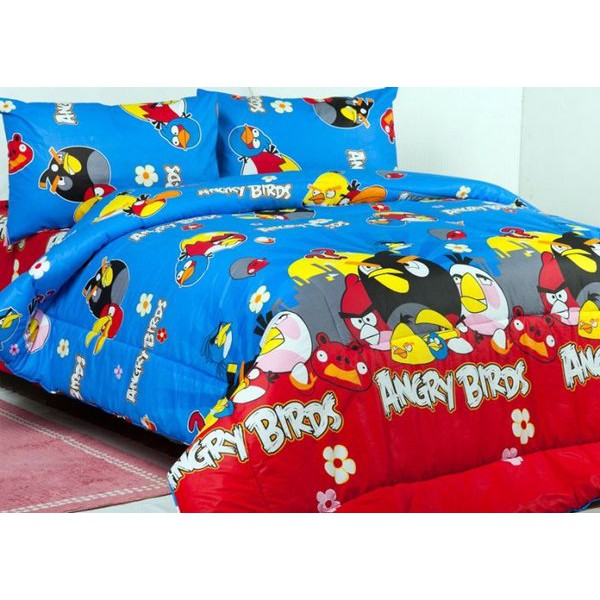 Bella Vista Bed Cover Single Set Karakter Anak - 120x200x30cm (Labubu, Dinosaur, Hello Kitty, Animals, dll)