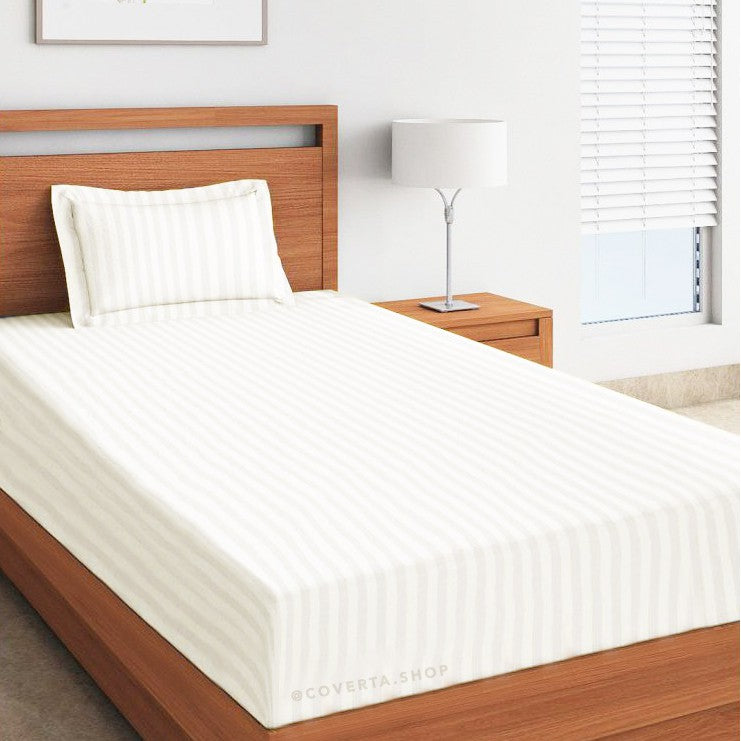 Sprei - Seprei HOTEL Putih Polos Salur / Kotak /Pulir 100/120x200x40cm