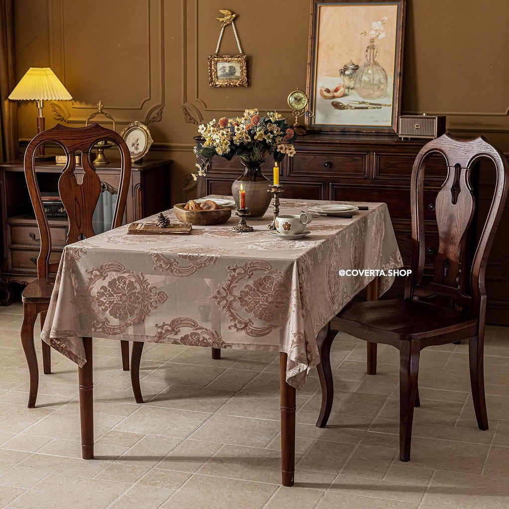 Taplak Meja Makan Royal Premium Motif Klasik | Taplak Meja Makan Elegan & Estetik