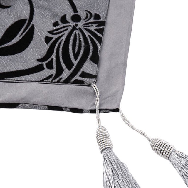 Table Runner - Taplak Meja Panjang - Satin - Grey - 30x200cm