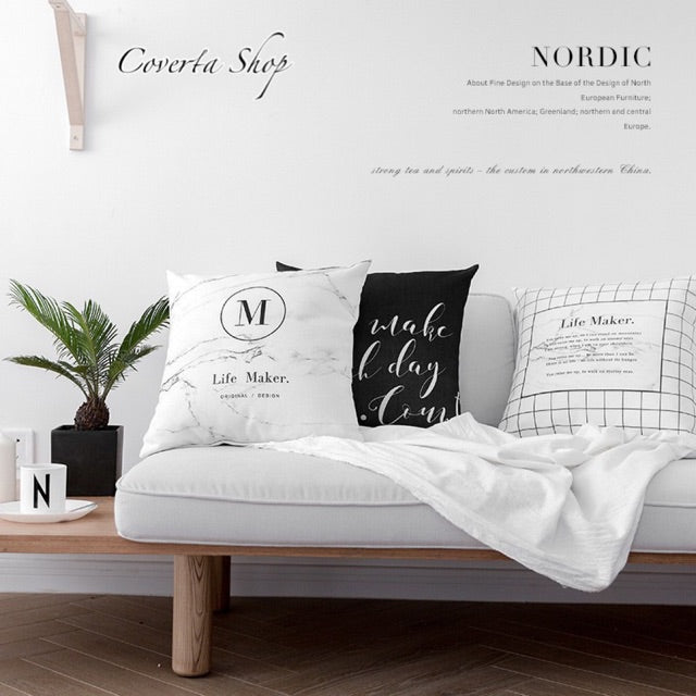 Sarung Bantal Kursi Sofa Minimalis Scandinavian 45x45cm
