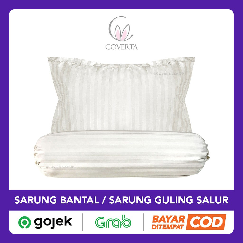 Sarung Bantal Kepala / Sarung Guling Tambahan Hotel Putih Katun