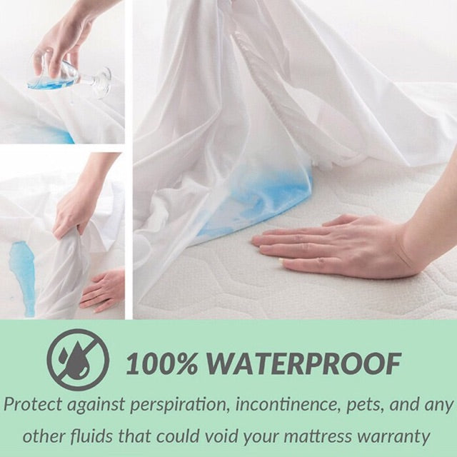 Sprei Waterproof Anti Air Size 160/180/200x200x30cm Set Sarung Bantal