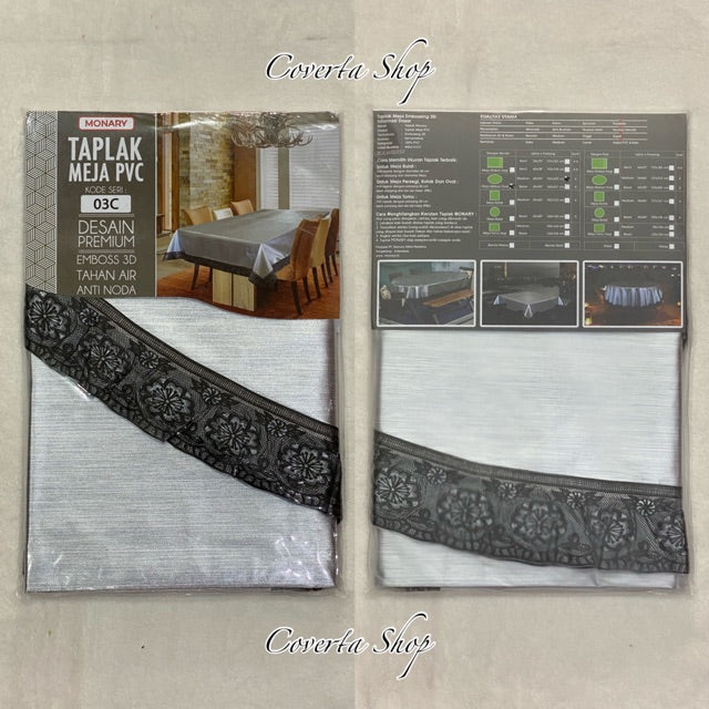 Taplak Meja Makan Plastik Oval 03C - Size 152x229cm
