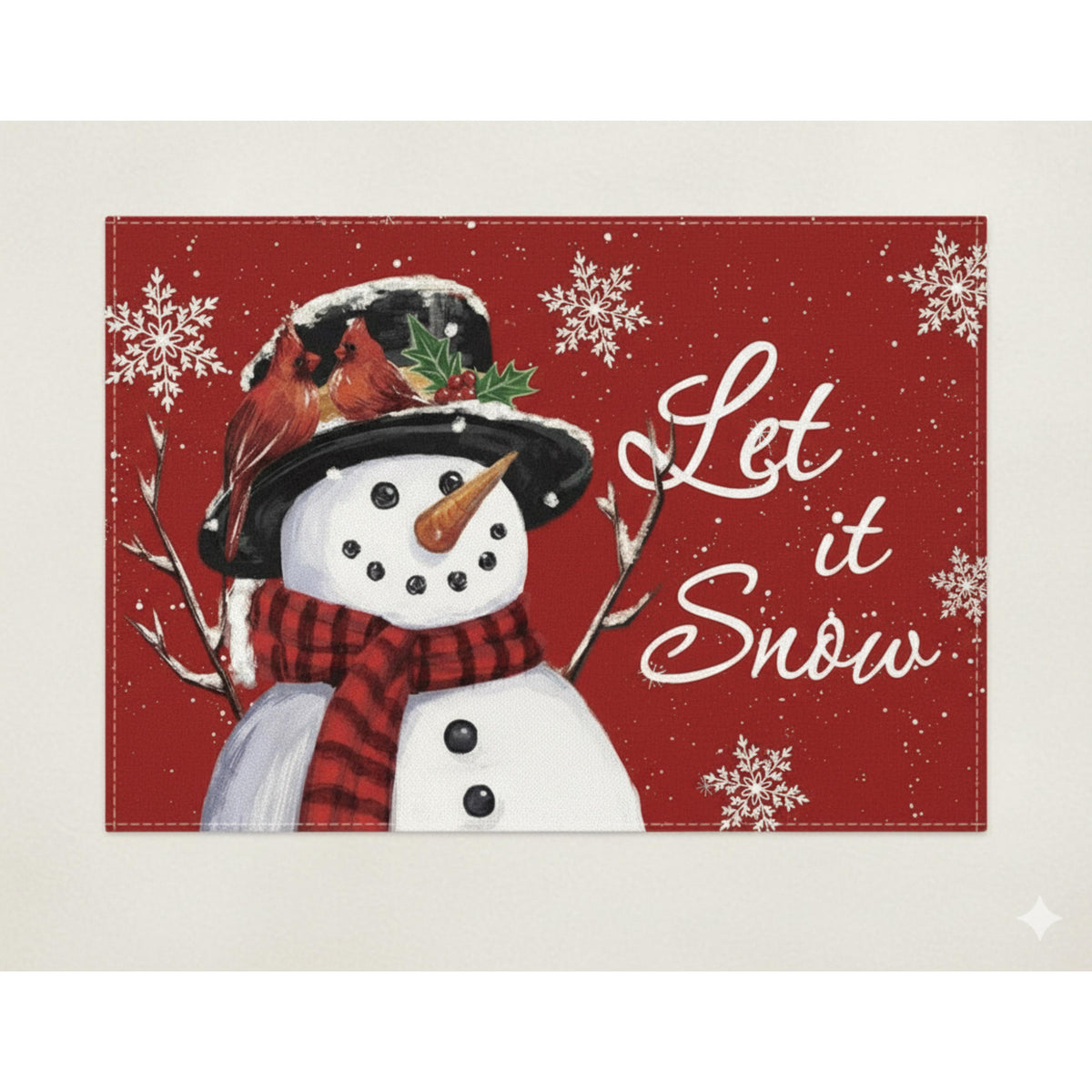 Tatakan Alas Piring Meja Makan Placemat Christmas Motif Nutcracker Dekorasi Natal
