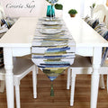 Table Runner Tenun - Bed Runner - Taplak Meja Panjang Green - 33x180cm