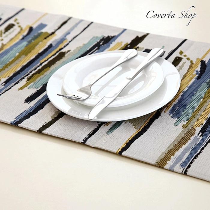 Table Runner Tenun - Bed Runner - Taplak Meja Panjang Green - 33x180cm