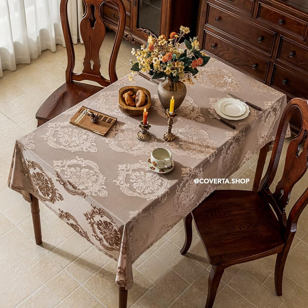 Taplak Meja Makan Royal Premium Motif Klasik | Taplak Meja Makan Elegan & Estetik
