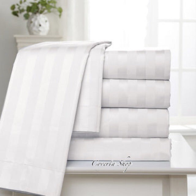 Sprei Hotel Dobby Putih Salur / Kotak 160/180/200x200x40cm