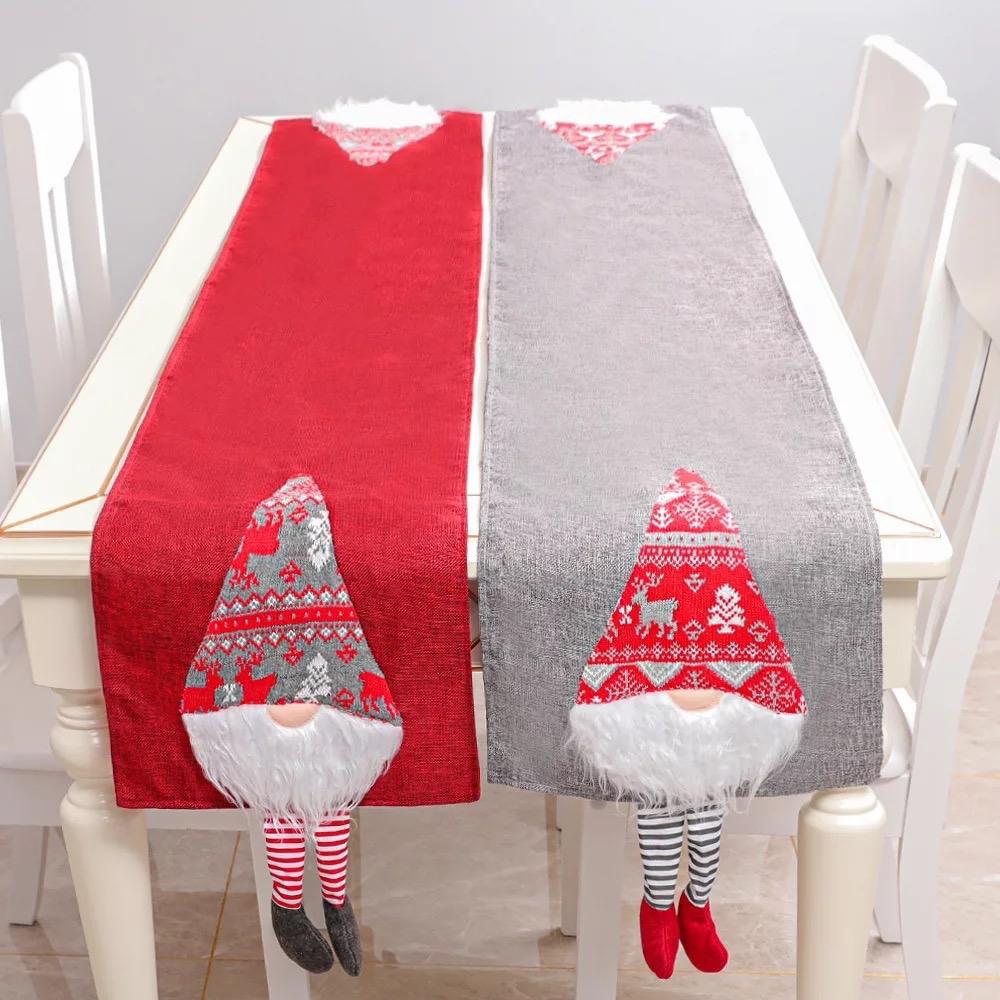 Coverta Taplak Meja Dekorasi Natal Table Runner Christmas Sleepy Santa