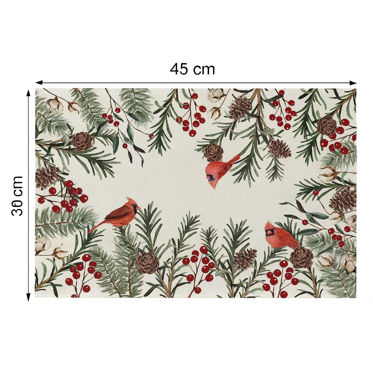 Tatakan Alas Piring Meja Makan Placemat Christmas Motif Nutcracker Dekorasi Natal