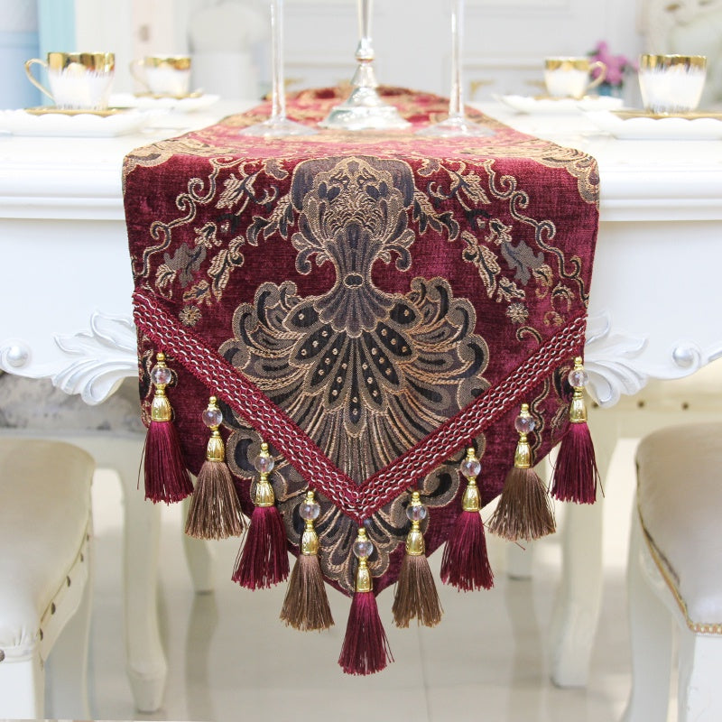 Table Runner Belgi Rumbai Premium / Taplak Meja Tamu Panjang Handmade
