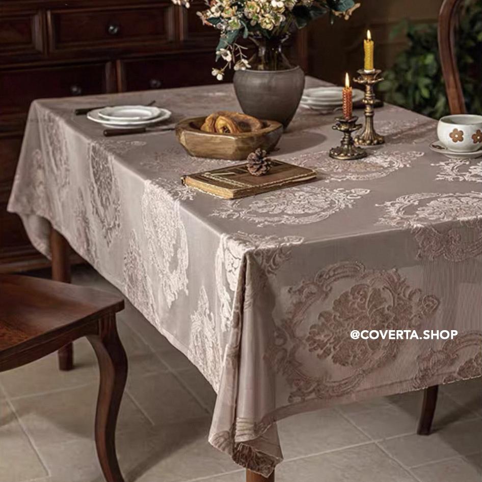 Taplak Meja Makan Royal Premium Motif Klasik | Taplak Meja Makan Elegan & Estetik
