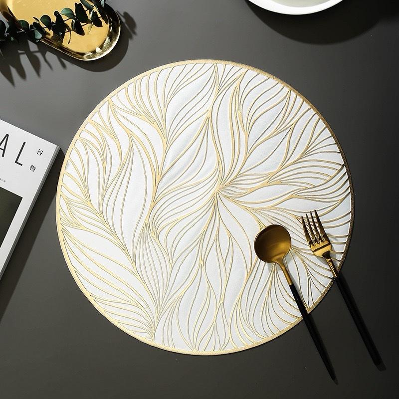 Placemat Waterproof Aesthetic | Tatakan Piring Anti Noda | Table Mat Elegant | Alas Meja Makan