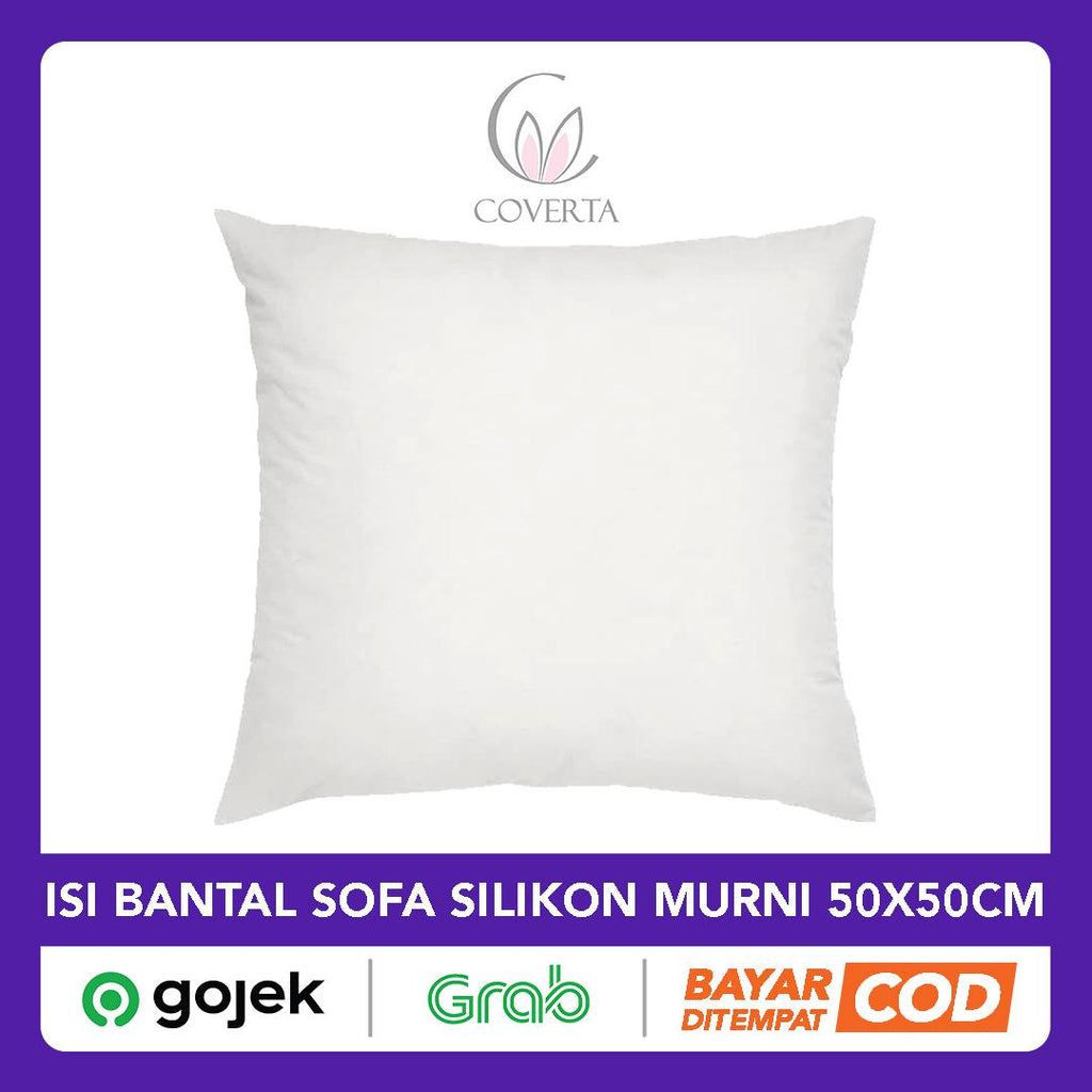 Isi Bantal Kursi Sofa Polos - 100% Silikon Murni - 50x50cm