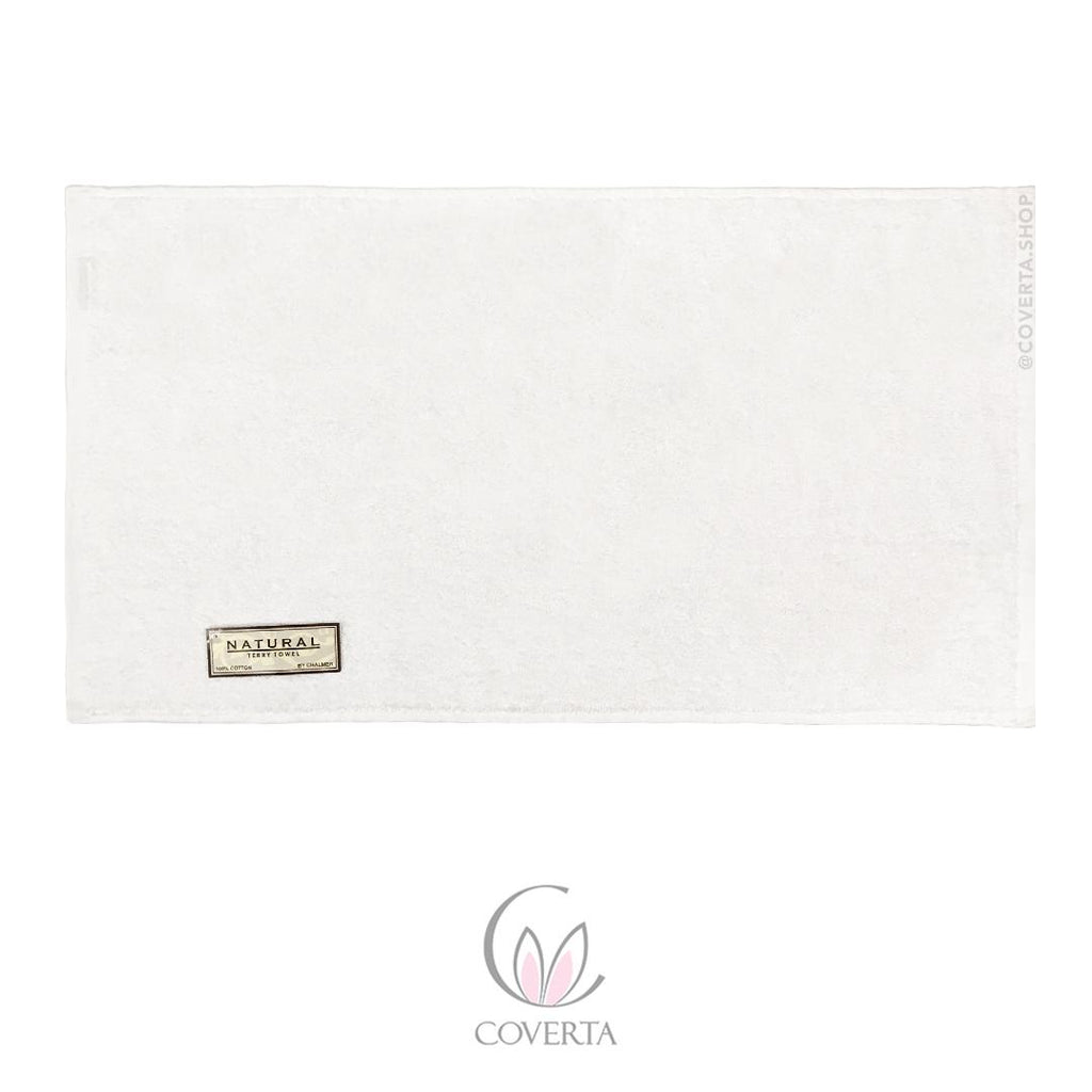Handuk Tangan Hotel Putih Polos - Handuk Sport Natural 40x75cm - 145Gr