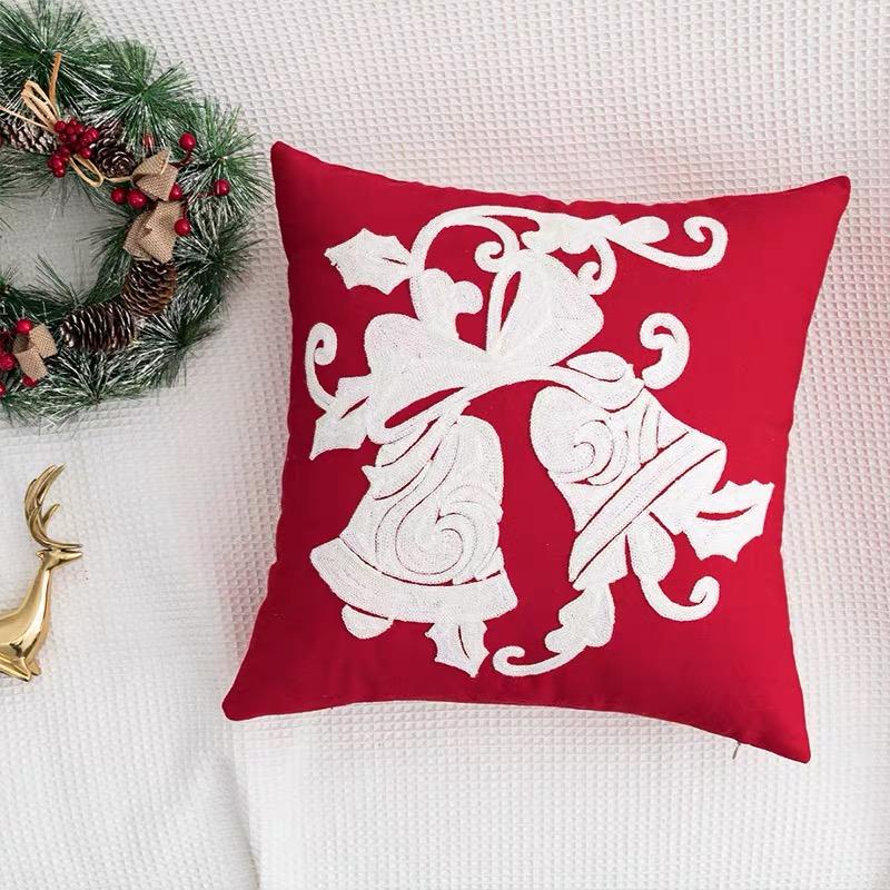 COVER Sarung Bantal Sofa Hiasan Natal 45x45 cm Motif Christmas Bordir Premium