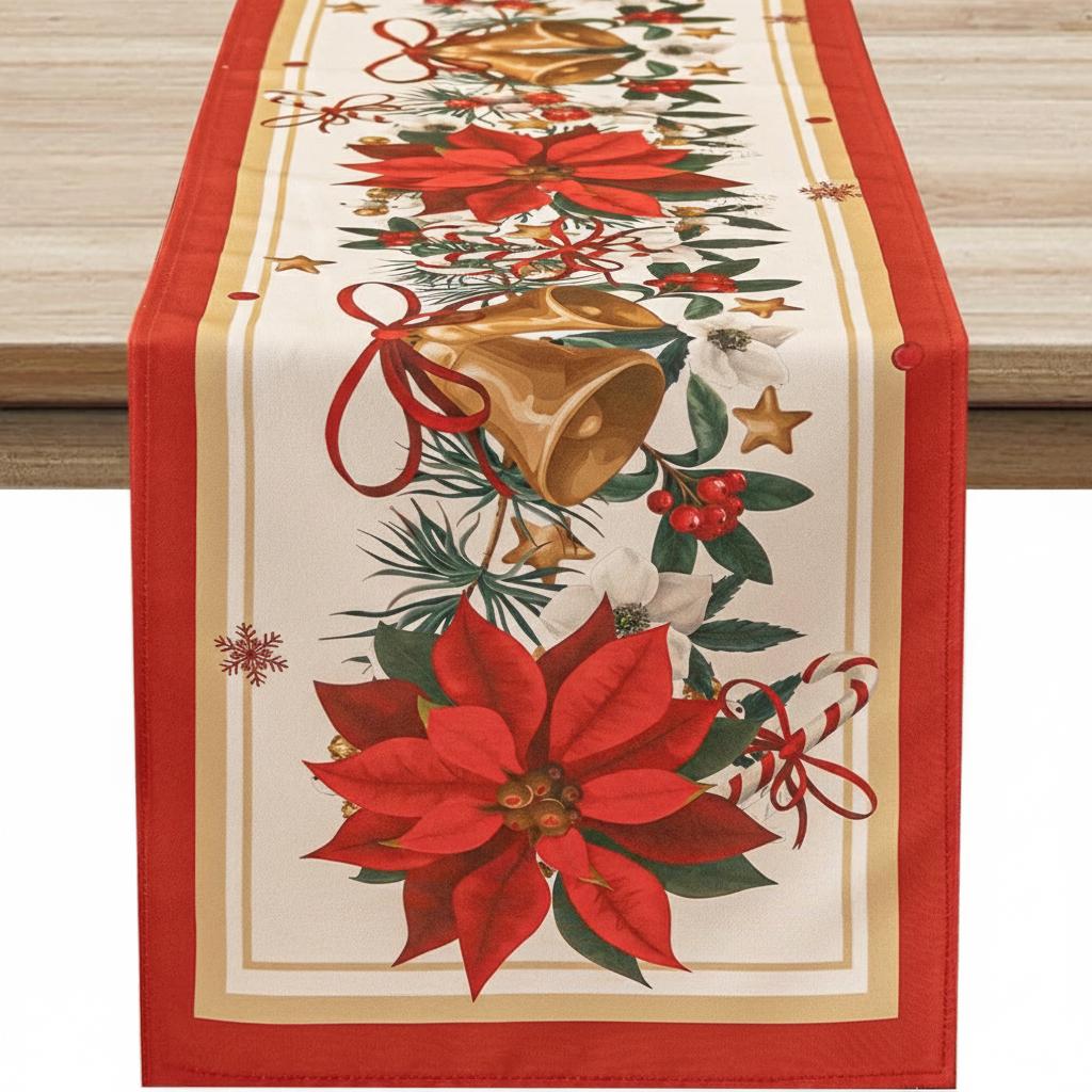 Taplak Meja Natal Printed - Table Runner Christmas