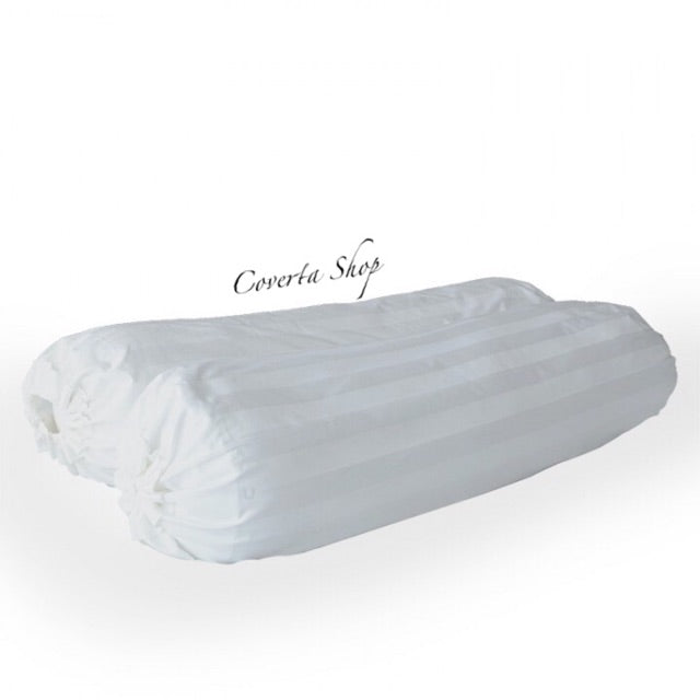 Duvet Hotel Set + Sprei Hotel Dobby Putih Salur / Kotak