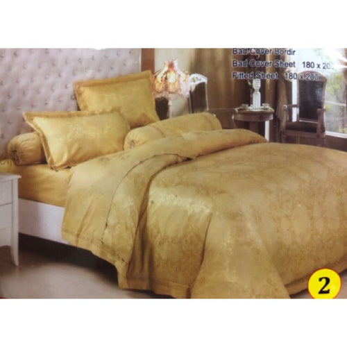 Bed Cover Set Pengantin - Jacquard Bordir  - King Size 180x200x40cm