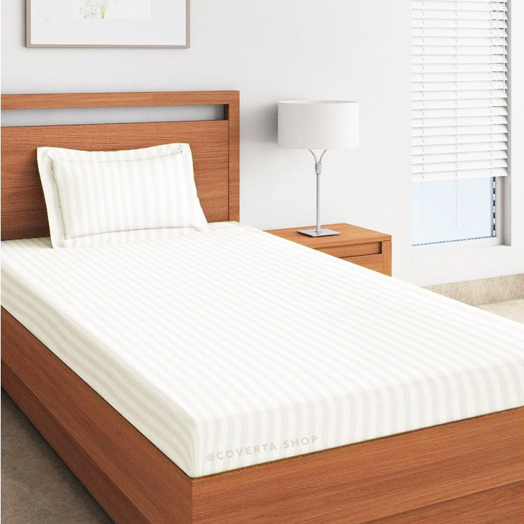 Sprei Single Bed | Seprei Katun Hotel Putih | Seprai Aesthetic 90/100/120x200x20cm