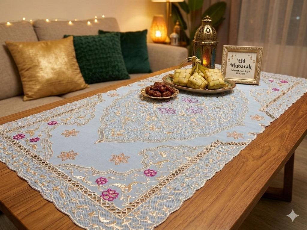 Taplak Meja Tamu Plastik 40x85 cm | Alas Meja Coffee Table | Taplak Meja Minimalis Dekorasi Rumah