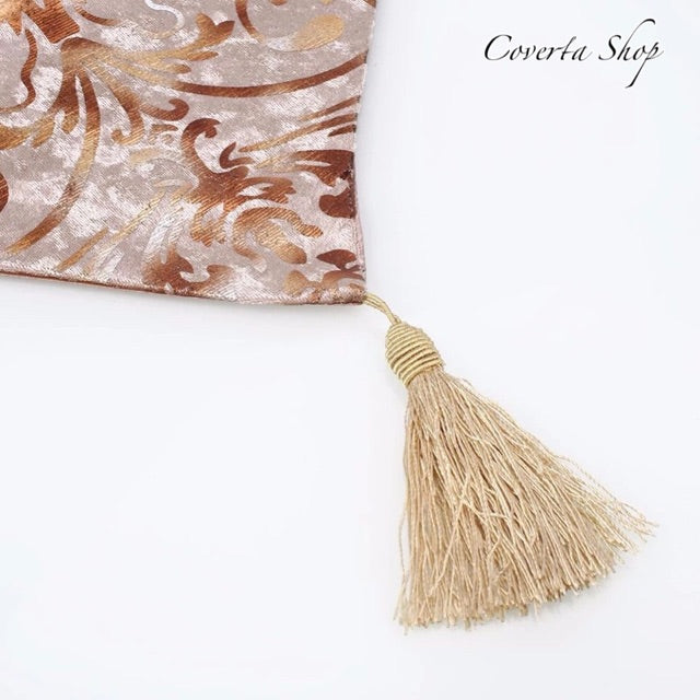 Table Runner / Bed Runner - Taplak Panjang - Luxury - Coffee 33x250cm