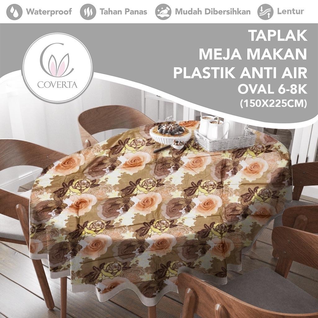 Taplak Meja Makan Waterproof OVAL Aesthetic Anti Air
