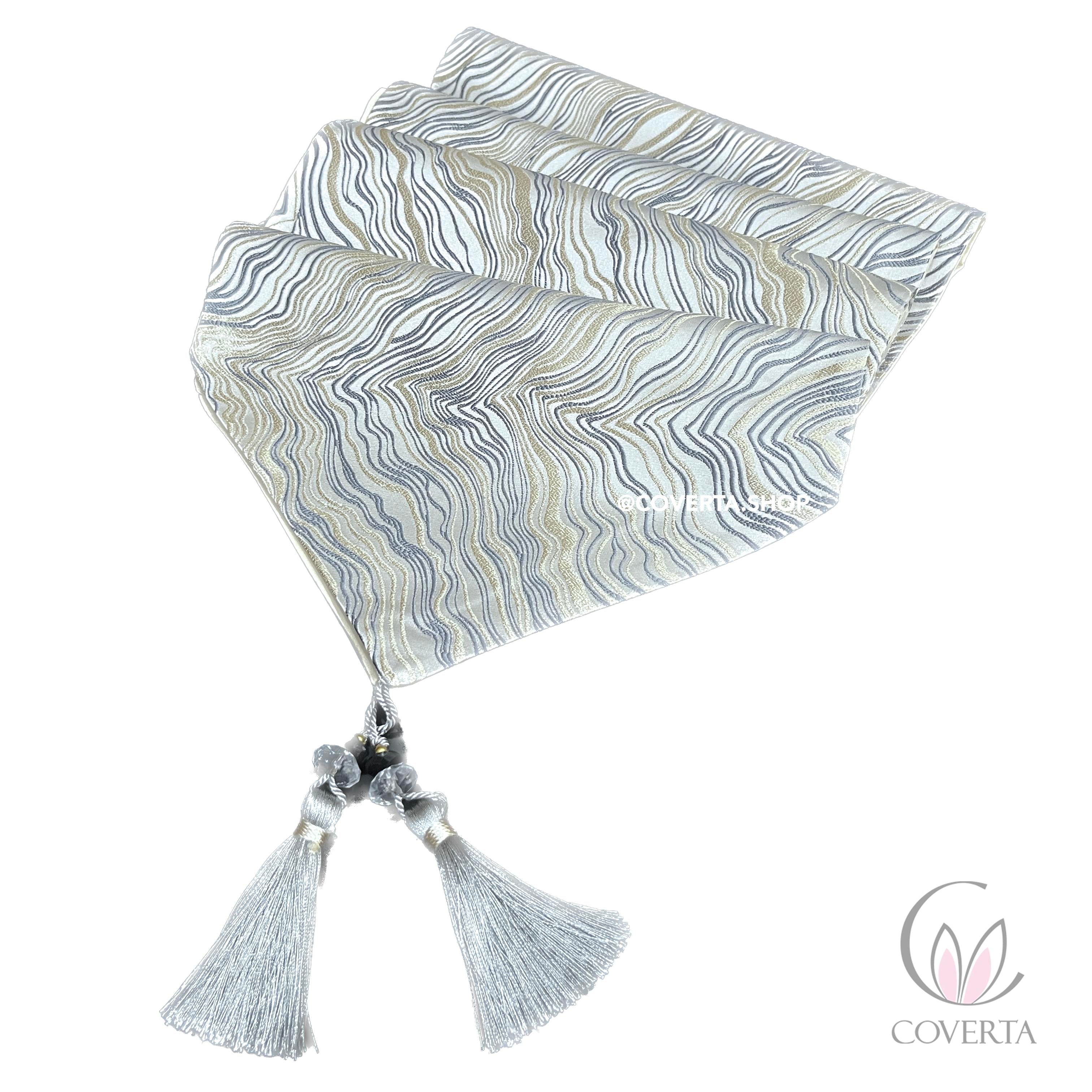 Coverta Table Runner / Taplak Meja Tamu / Taplak Meja Makan Motif Marmer Marble
