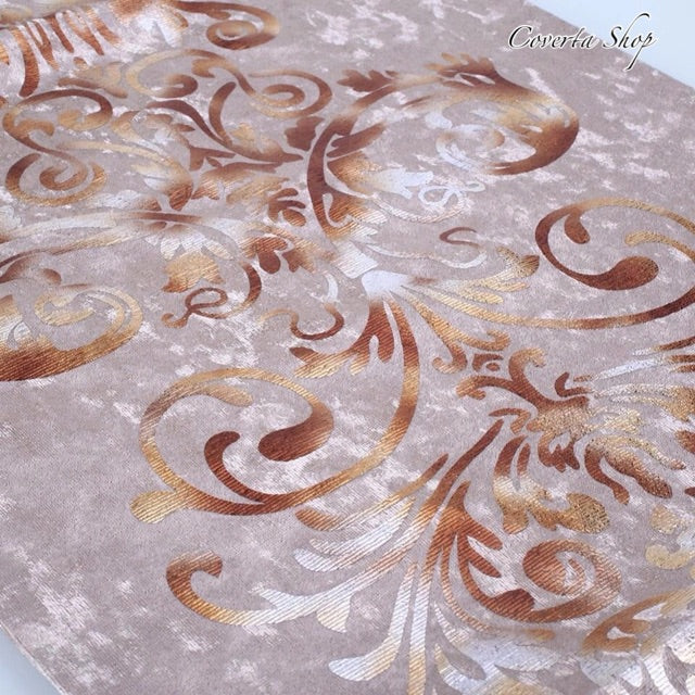 Table Runner / Bed Runner - Taplak Panjang - Luxury - Coffee 33x250cm