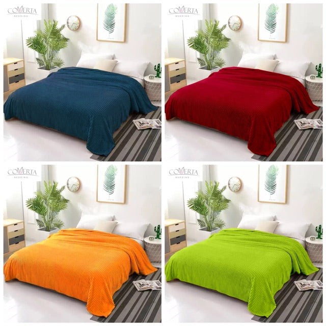 Selimut Tebal Polos Bulu Halus Hotel 200x220cm