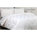 Bella Vista Bed Cover Set Polos Putih Kotak - Double 160/180/200x200x30cm