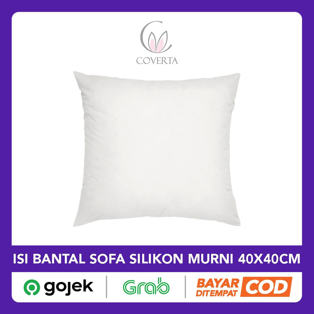 Isi Bantal Kursi Sofa Polos - 100% Silikon Murni - 40x40cm