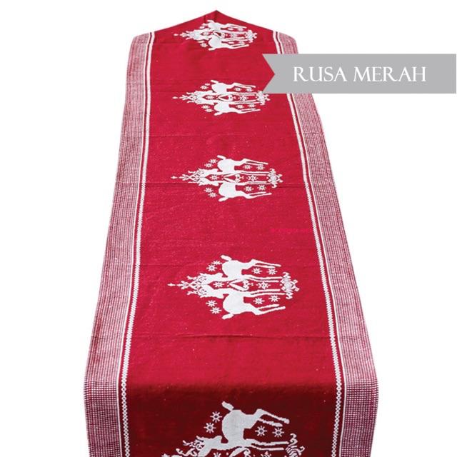 Table Runner Christmas - Taplak Meja Natal Tenun 35x175cm