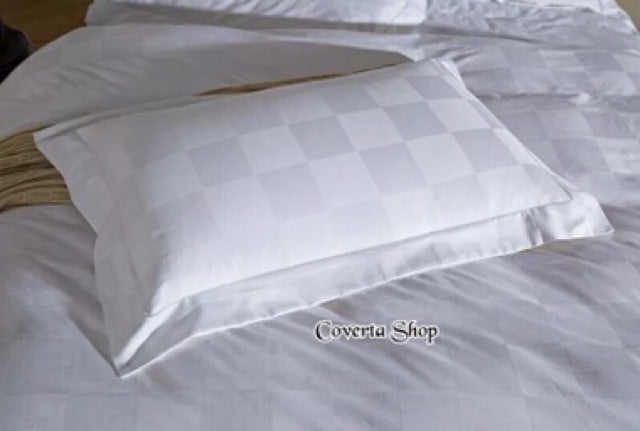 Sprei Single Bed | Seprei Katun Hotel Putih Polos Salur | Seprai Aesthetic 90/100/120x200x30cm