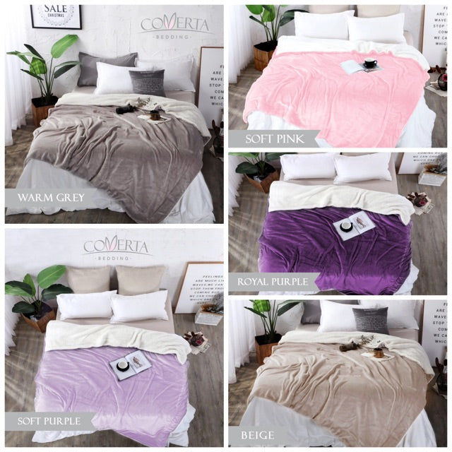 Selimut Polos Tebal Premium Double Ply (2 Layer)