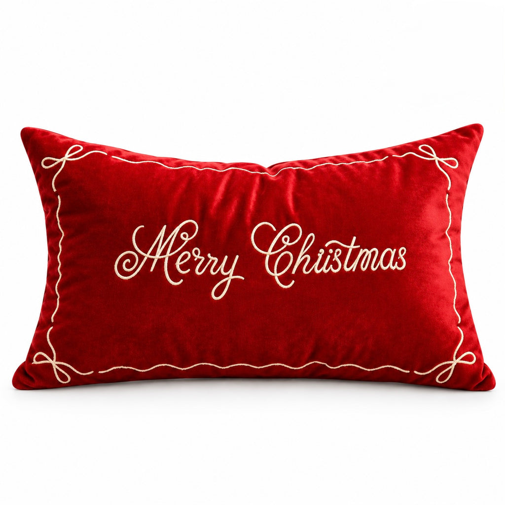 Sarung Bantal Natal 30x50cm Merry Christmas | Cushion Cover Sofa Dekorasi Natal