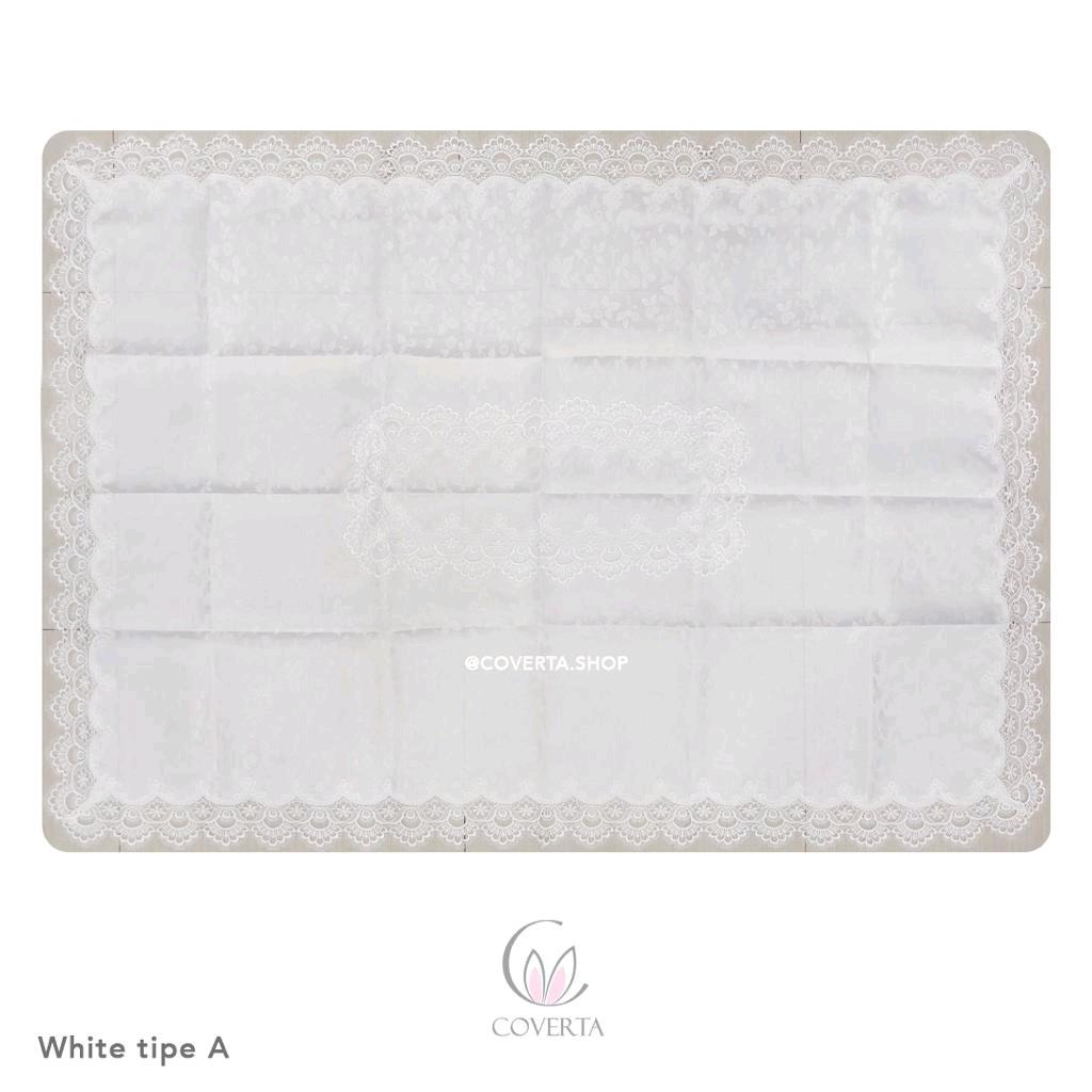 Taplak Meja Makan Bordir Segi 150x220cm (6-8Kursi)