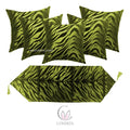 Sarung Bantal Kursi Sofa Set Leopard 40x40cm - (isi 5 pc sarung bantal + 1 taplak)
