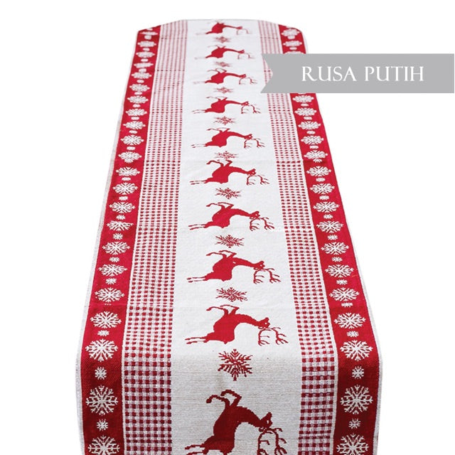 Table Runner Christmas - Taplak Meja Natal Tenun 35x175cm