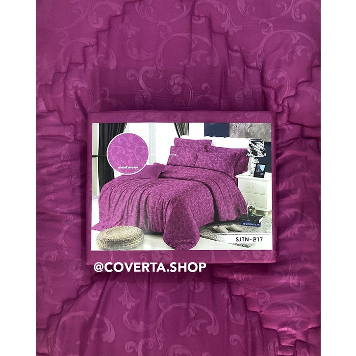 BedCover Set Polos Emboss Queen Size 160x200x30cm