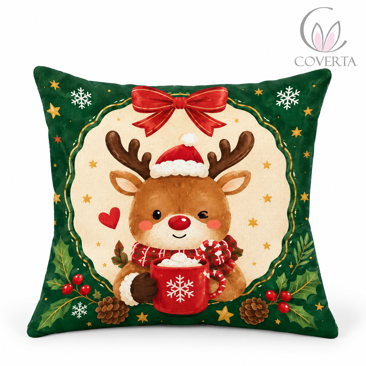 Sarung Bantal Sofa Natal Christmas | Sarung Bantal Hias Dekorasi Natal 45x45cm