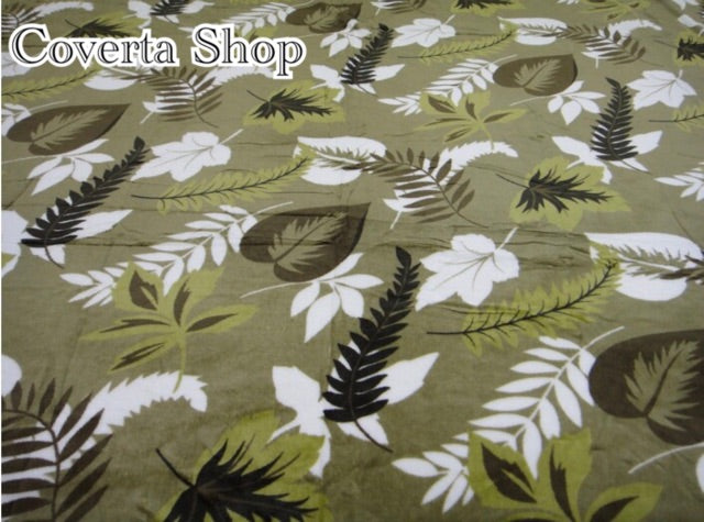Selimut Dewasa Super Soft Motif Daun Hijau | Slimut Jumbo 200x230cm