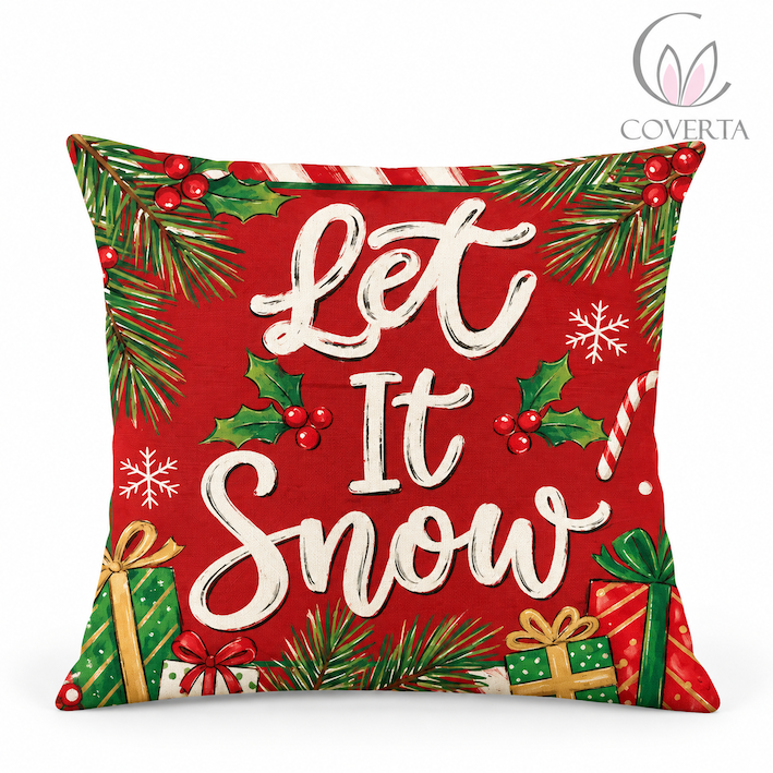Sarung Bantal Sofa Natal Christmas | Sarung Bantal Hias Dekorasi Natal 45x45cm